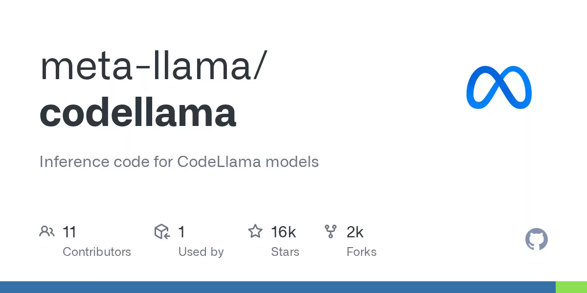 Code Llama 代码仓库官方预览图